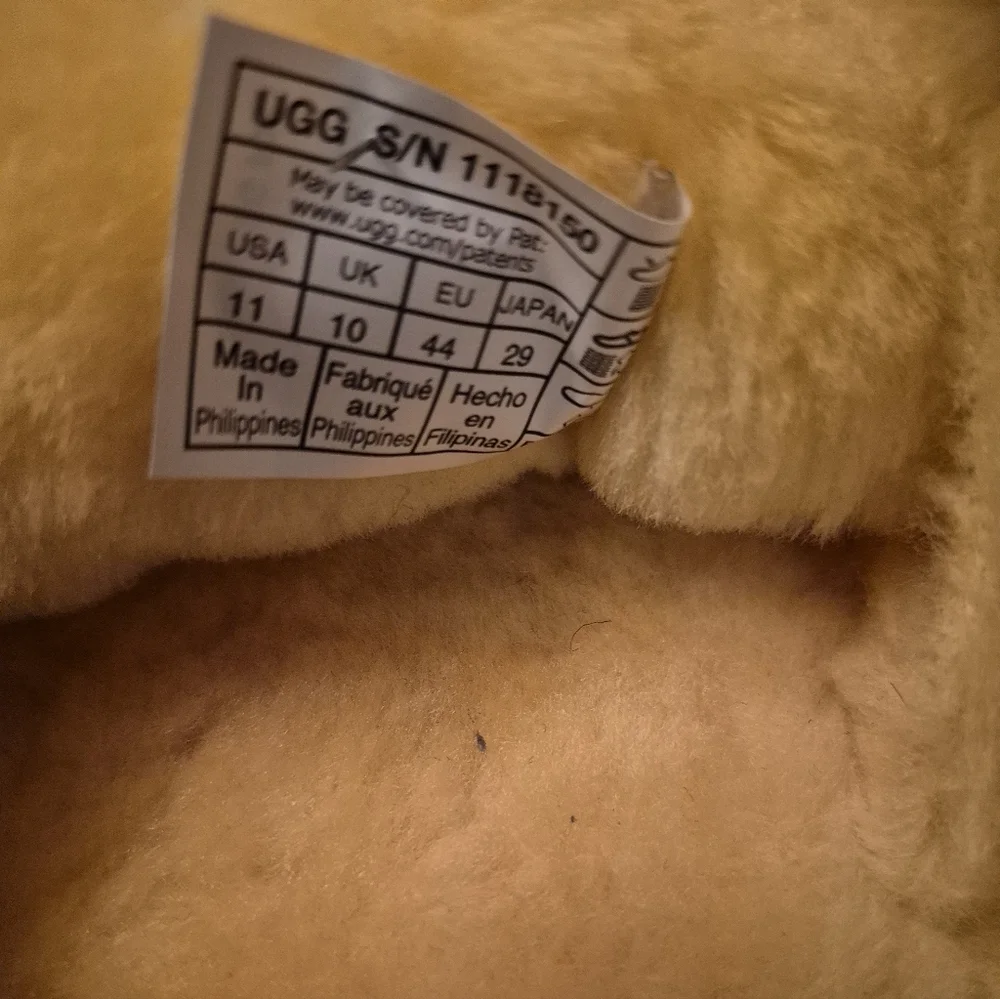 UGG Yellow Fuzzy Slippers